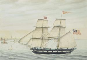 FRANK Charles Lee 1800-1900,The English brig Rival,1841,Christie's GB 2013-11-20