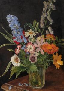 FRANK Hans 1884-1948,Blumenstrauß in einer Glasvase,1941,Van Ham DE 2024-01-30