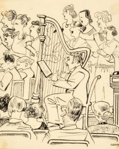 FRANK Hugo 1892-1963,"Der Harfenist mit Chor und Orchester beim Konzert,Allgauer DE 2011-04-14