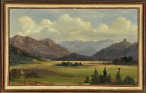 FRANK Julius 1826-1908,Blick übers Murnauer Moos auf Estergebirge, Zugspi,Allgauer DE 2015-11-05