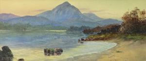 FRANK Louis 1879-1900,View of Mount Imlay, from Cattle Bay, Eden, New So,Woolley & Wallis 2019-09-04