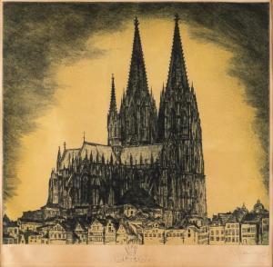 FRANK Sepp 1889-1969,DER KÖLNER DOM,1919,Hargesheimer Kunstauktionen DE 2021-03-11