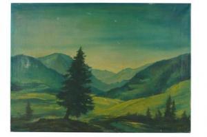 FRANK Sepp 1889-1969,UNTITLED (MOUNTAIN LANDSCAPE,1947,Abell A.N. US 2021-07-29