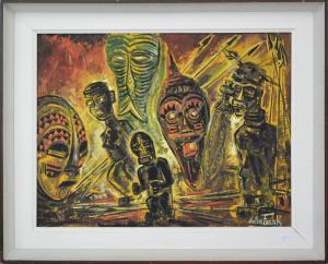 FRANK Walter 1926-2000,Peinture africaine,Rops BE 2017-01-29
