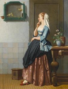 Frankenberg Desiree Oscar Leopold 1822-1907,Lovebirds,Sotheby's GB 2007-03-27