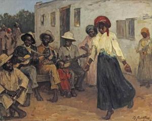 FRANKFORT Eduard 1864-1920,A musical gathering, South-Africa,Christie's GB 2015-06-23