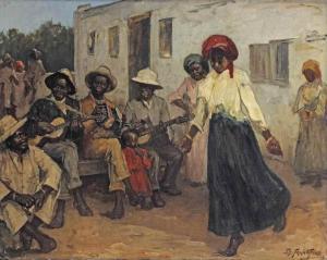 FRANKFORT Eduard 1864-1920,A musical gathering, South-Africa,Christie's GB 2016-05-24