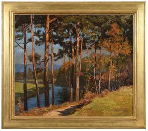 FRANKL Franz 1881-1940,Sunlit Trees,1922,Brunk Auctions US 2024-01-11