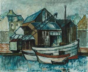 FRANKL Gerhard 1901-1965,Harbour of Uzerche,1928,im Kinsky Auktionshaus AT 2021-07-06