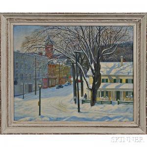 FRANKL Walter H 1888-1963,Townscape with Snow,Skinner US 2015-06-16