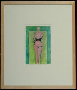 FRANKLIN Gilbert A,Nude Figure 1992 2] Seated Silhouette 1992,1992,Barridoff Auctions 2020-10-17