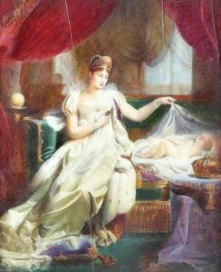 FRANQUE Joseph,The Empress Marie Louise watching over the sleepin,Woolley & Wallis 2020-03-04