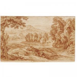 Fransa Adriena Boudewijnsa 1644-1717,AN ITALIANATE LANDSCAPE WITH WOODLAND LEADING T,1740,Sotheby's 2006-11-14