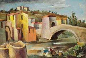FRANTISEK Mokry 1892-1975,Ponte di San Mauro,Art Consulting CZ 2017-03-24