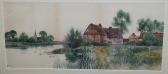 FRASER Frederick Gordon 1879-1931,River landscape with houses and church,Bonhams GB 2008-09-25