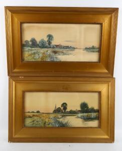 FRASER Frederick Gordon 1879-1931,river scenes,Burstow and Hewett GB 2022-08-25