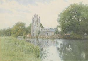 FRASER Garden William 1856-1921,Church, Hemingford Grey, on the River Ouse,Sworders GB 2023-04-04