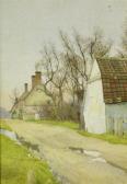 FRASER Garden William 1856-1921,Cottages in Back Street,Cheffins GB 2012-11-17