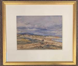 FRASER Jnr. Alexander 1828-1899,coastline scene with sand dunes and figures,Keys GB 2023-09-08