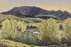 FRASER Jock 1899-1974,River Scene, Southland,1935,International Art Centre NZ 2022-05-18