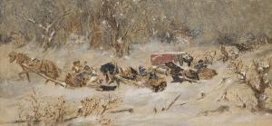 FRASER John Arthur 1838-1898,Sleighing in a Snow Storm,1867,Heffel CA 2023-01-26