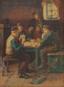 FRASER John Simpson 1858-1927,A Game of Cards,1890,David Duggleby Limited GB 2021-03-13