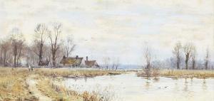 Fraser R.W,COTTAGES BY THE RIVER,Ross's Auctioneers and values IE 2022-01-26