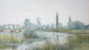 FRASER Robert Winchester 1848-1906,Cattle beside a river,Gorringes GB 2023-01-30