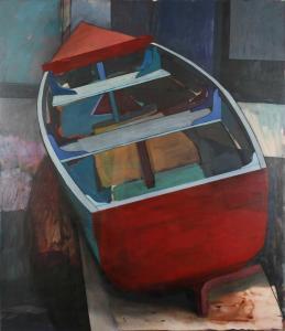 Fraser Taylor 1960,Rowing boat in a boathouse,1988,Woolley & Wallis GB 2023-12-13