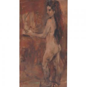 Frater Hal 1909-2008,Nude Figure with Hand Raised,1959,Ripley Auctions US 2022-06-04