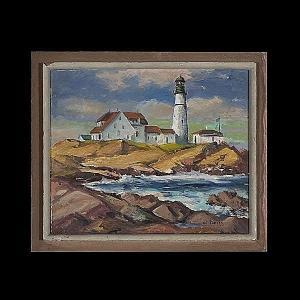 FRATES William E 1896-1969,Portland Light,Auctions by the Bay US 2007-09-02