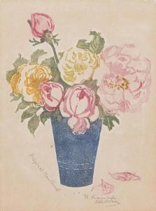 FRAUENDORFER MUHLTHALER Helene 1853-1933,Nature morte aux roses,Dogny Auction CH 2015-10-06