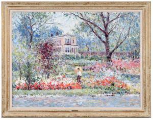 FRAZIER C. James 1946,Spring Beauties, Plantation Landscape,Brunk Auctions US 2021-10-22