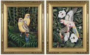 FREAS Frank Kelly 1922-2005,Two Parrot Paintings,1952,Brunk Auctions US 2021-05-21