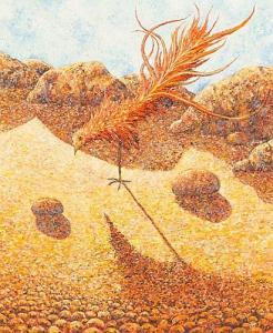 FREDA HUGHES,A BIRD ON ONE LEG,GFL Fine art AU 2016-06-01