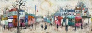 FREDAST MARK,French Street Scene – Morning Shopper,Elder Fine Art AU 2017-03-26