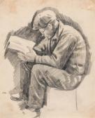 FREDENTHAL David 1914-1958,Untitled (Man Reading),1930,William Doyle US 2018-11-20