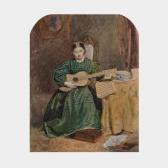 FREDERIC Walker 1840-1875,PLAYING THE GUITAR,1869,Waddington's CA 2014-06-18