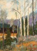 FREDERICK ARMSTRONG GEORGE 1852-1912,Spring Landscape with Birches,Jackson's US 2014-06-03