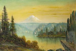 FREDERICK ARMSTRONG GEORGE,View of Mt. Shasta from Lake Shasta,John Moran Auctioneers 2018-08-21