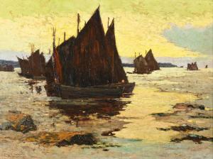 FREDERICK Frank Forest 1866,boats at sunrise,Charterhouse GB 2022-04-07