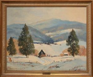 FREDERICKS Ernest 1877-1959,Winter Landscape,Neal Auction Company US 2022-02-16