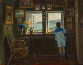 FREDERIKSEN Axel 1881-1961,A boy watching a bay from a window,1919,Bruun Rasmussen DK 2020-01-06
