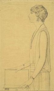 FREEDLEY Durr,Portrait of a Young Woman Standing in Profile,1920,Swann Galleries 2002-05-23