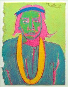 FREELAND,Green Faced Indian with Yellow Beads,Altermann Gallery US 2010-08-14
