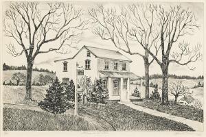 FREELON Allan Randall 1895-1960,Farm In Winter,1945,Swann Galleries US 2024-04-04