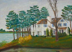 FREELON Allan Randall 1895-1960,House Near River,John Moran Auctioneers US 2023-05-09