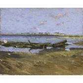 FREEMAN Charles H 1859-1918,shore with boats,Rago Arts and Auction Center US 2012-01-13