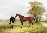 FREEMAN F.C,A gentleman with a saddled bay hunter in a parkland,Christie's GB 2002-06-13
