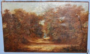 FREEMAN Will. Philip Barnes 1813-1897,Wooded Landscape with Cattle by a Brook,Keys GB 2020-05-12